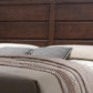 Raised Panel Design Wooden Eastern King Bed with Sleek Legs Walnut Brown By Casagear Home BM225057