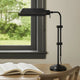 Desk Lamp | Rectangular Metal | Adjustable Pole | Black