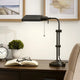 Desk Lamp | Rectangular Metal | Adjustable Pole | Black