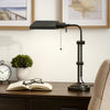 Desk Lamp | Rectangular Metal | Adjustable Pole | Black