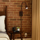 Wall Lamp | Round Metal | Plug-In Switch | Bronze