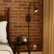 Wall Lamp | Round Metal | Plug-In Switch | Bronze