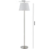 Metal Round 3 Way Floor Lamp with Spider Type Shade Silver By Casagear Home BM225108