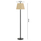 Metal Round 3 Way Floor Lamp with Spider Type Shade, Dark Bronze By Casagear Home