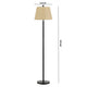 Metal Round 3 Way Floor Lamp with Spider Type Shade Dark Bronze By Casagear Home BM225109