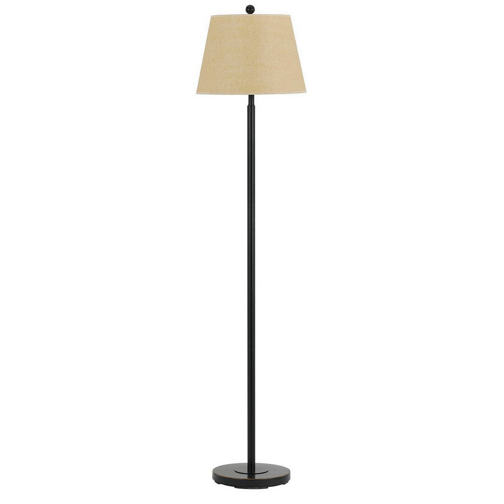 Floor Lamp | Round Metal | 3 Way | Spider Shade | Dark Bronze