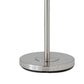 Metal Round 3 Way Floor Lamp with Spider Type Shade Silver and White By Casagear Home BM225111