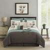 Comforter Set | 8 Piece Queen | Floral Embroidery | Multicolor