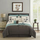 Comforter Set | 8 Piece Queen | Floral Embroidery | Multicolor