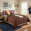 Comforter Set | 6 Piece Full | Football Print | Brown & Green