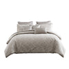 Comforter Set | 10 Piece King | Jacquard Print | Gray