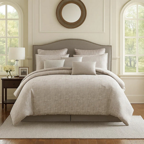 Comforter Set | 10 Piece King | Jacquard Print | Gray