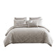 Comforter Set | 9 Piece Queen | Jacquard Print | Gray