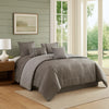 Comforter Set | 10 Piece King | Geometric Print | Gray