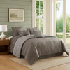Comforter Set | 10 Piece King | Geometric Print | Gray