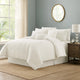 Comforter Set | 6 Piece | Cotton | King | Fringe Detail | White