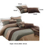 7 Piece Queen Comforter Set with Pleats and Texture Gray and Brown By Casagear Home BM225184