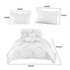 8 Piece Queen Polyester Comforter Set with Diamond Tufting White By Casagear Home BM225186