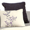 Comforter Set | 7 Piece Queen | Leaf Embroidery | Gray & Purple