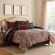 Comforter Set | 10 Piece King | Medallion Print | Red & Blue
