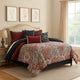 Comforter Set | 10 Piece King | Medallion Print | Red & Blue