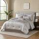 Comforter Set | 7 Piece King | Crinkle Texture | Silver