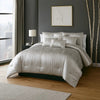 Comforter Set | 7 Piece Queen | Crinkle Texture | Silver