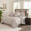Comforter Set | 10 Piece King | Medallion Print | White