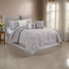 Comforter Set | 9 Piece Queen | Medallion Print | White
