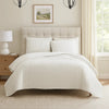 Coverlet Set | 3 Piece King | Crinkle Stitch | White