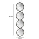 48 Inch 4 Stacked Round Mirrored Wall Decor Antique Silver By Casagear Home BM225569