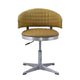 Swivel Leatherette Chair with Curved Back and Metal Star Base Yellow BM225688