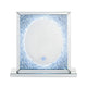Mirrored Faux Diamond Inlay Accent Decor with LED, Silver