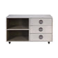 3 Drawer Metal Cabinet with Aluminum Patchwork and 1 Shelf Silver By Casagear Home BM225730