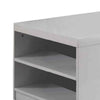 Wood and Metal Frame Coffee Table with Open Shelves White and Chrome BM225742