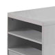 Wood and Metal Frame Coffee Table with Open Shelves White and Chrome BM225742