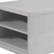 Wood and Metal Frame Coffee Table with Open Shelves White and Chrome BM225742