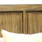 Wooden Eastern King Size Headboard Three Panelled Frame Design Brown By Casagear Home BM225835