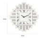 Irregular Mirror Frame Wall Clock with Crushed Faux Diamond Inlay, Silver By Casagear Home