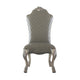 Leatherette Side Chair with High Back and Claw Legs Set of 2,Antique White BM225880