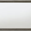 Rectangular Wooden Frame Mirror with Mounting Hardware Gray and Silver By Casagear Home BM225884