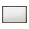Wall Mirror | Rectangular Wood Frame | Mounting Hardware | Gray & Silver