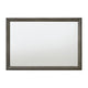 Wall Mirror | Rectangular Wood Frame | Mounting Hardware | Gray & Silver