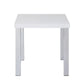 Square Wooden End Table with Straight Metal Legs White and Chrome BM225891