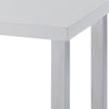 Square Wooden End Table with Straight Metal Legs White and Chrome BM225891