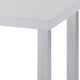 Square Wooden End Table with Straight Metal Legs White and Chrome BM225891