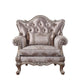 Crown Top Fabric Chair with Wingback and Anne Legs Champagne Gold BM225895