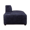 Welt Trim Edges Leatherette Armless Chaise with Bun Feet Blue BM225928