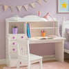 Transitional Wooden Hutch with Two Shelves and Three Drawers, White