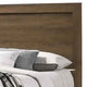 Transitional Style Wooden Eastern King Bed with Raised Molding Trim Brown BM225936